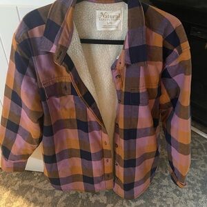Natural Reflections Multicolor Plaid Shirt Jacket